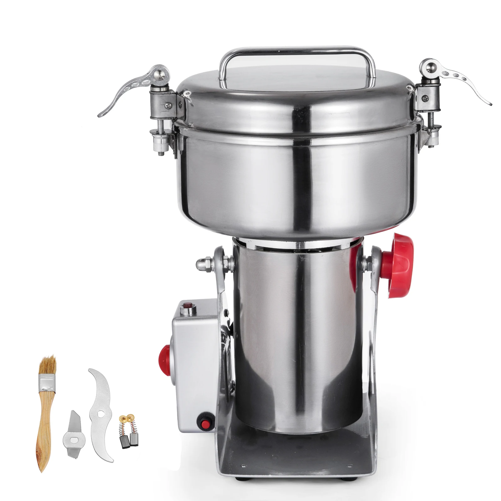 2000g Grain Grinder Mill Powder Machine Swing Type Commercial Electric Grain Mill Grinder for Herb Pulverizer Food Grade Stainle