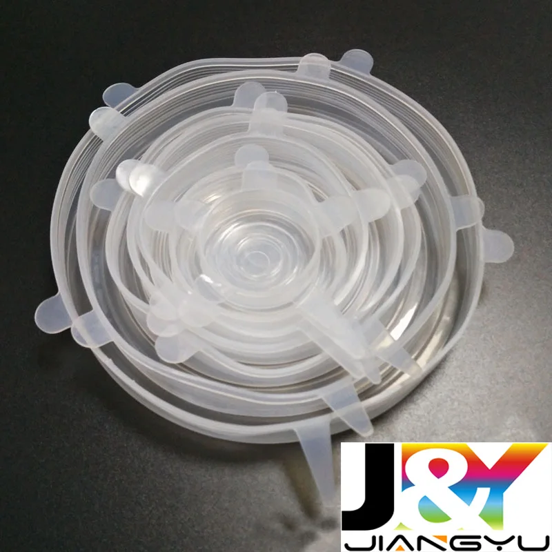 Не содержит Бисфенол А крышки растягивающиеся из силикона, 7-полиэтиленового пакета/гвардии Insta крышками, многоразовые силиконовые крышки чаши различных размеров чаша крышка