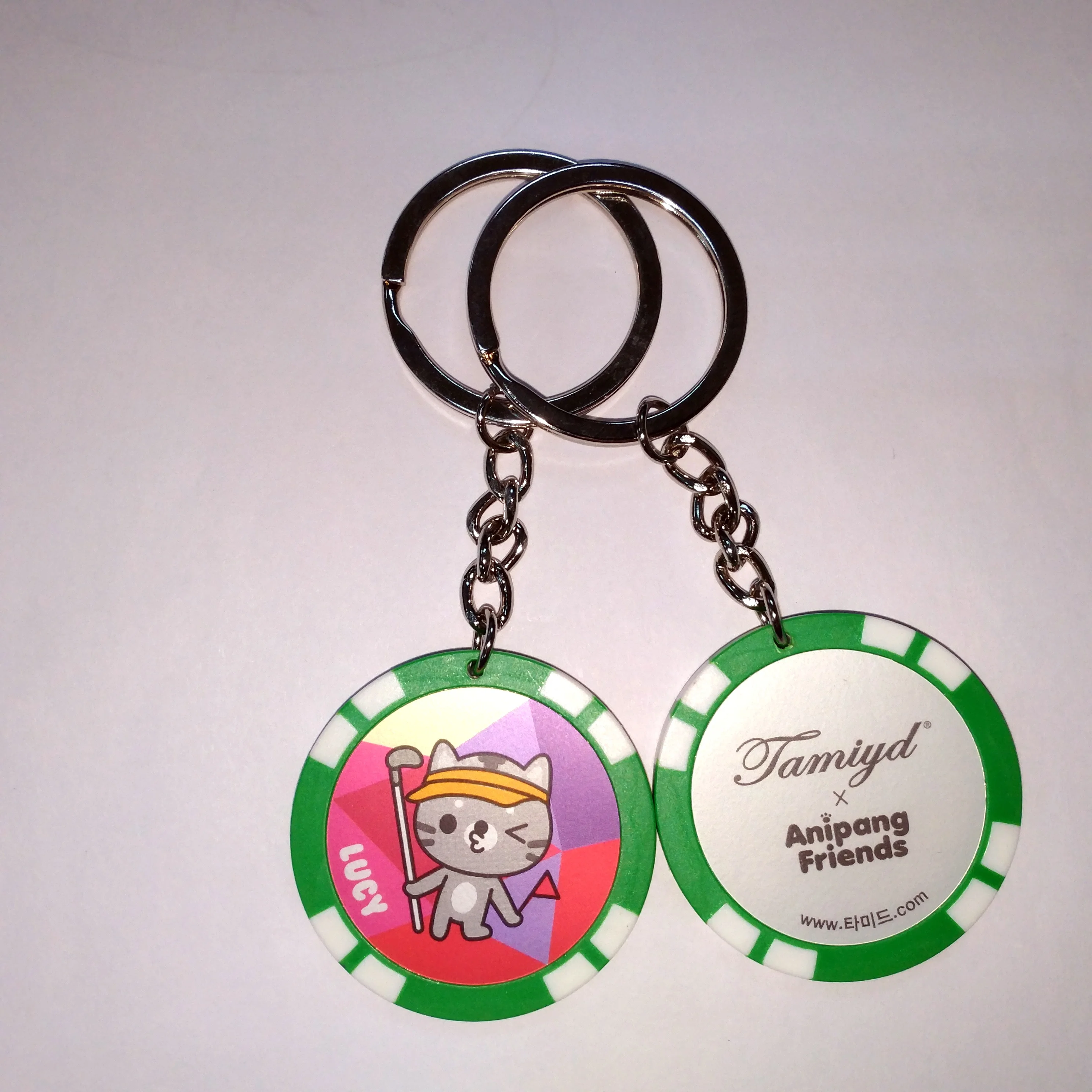Custom souvenir poker Keychains for promotion or poker tour