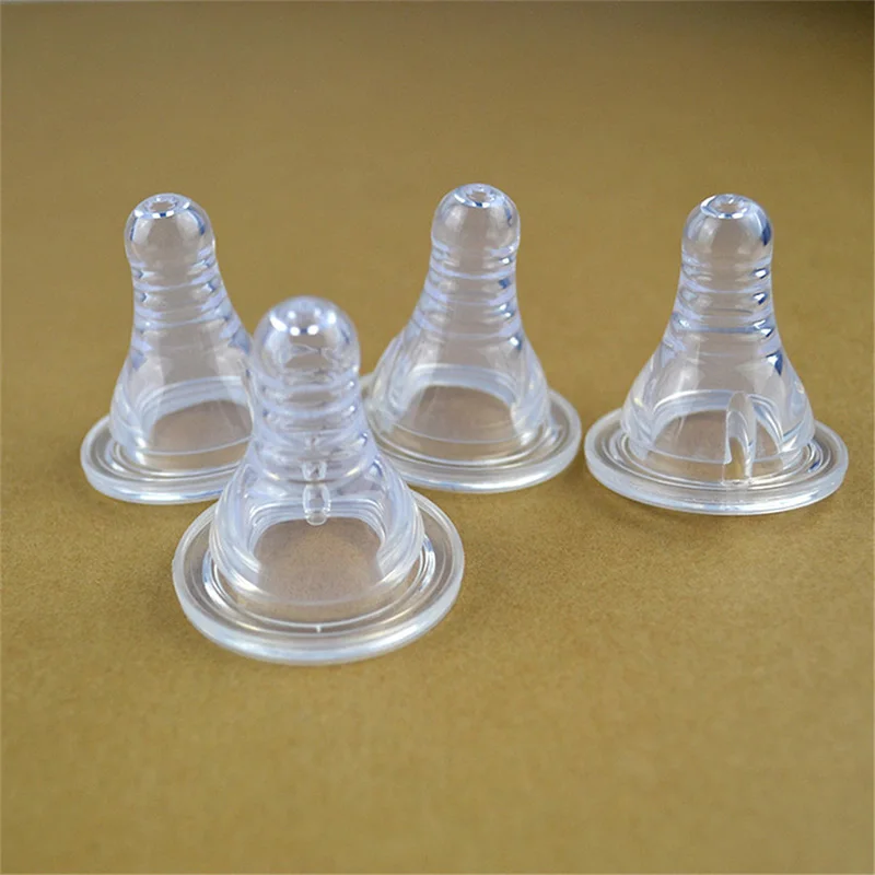 Natural Soft Silicone Pacifier Nipple Replacement Feeding Milk Bottle Standard Size for Infant Baby Nipple