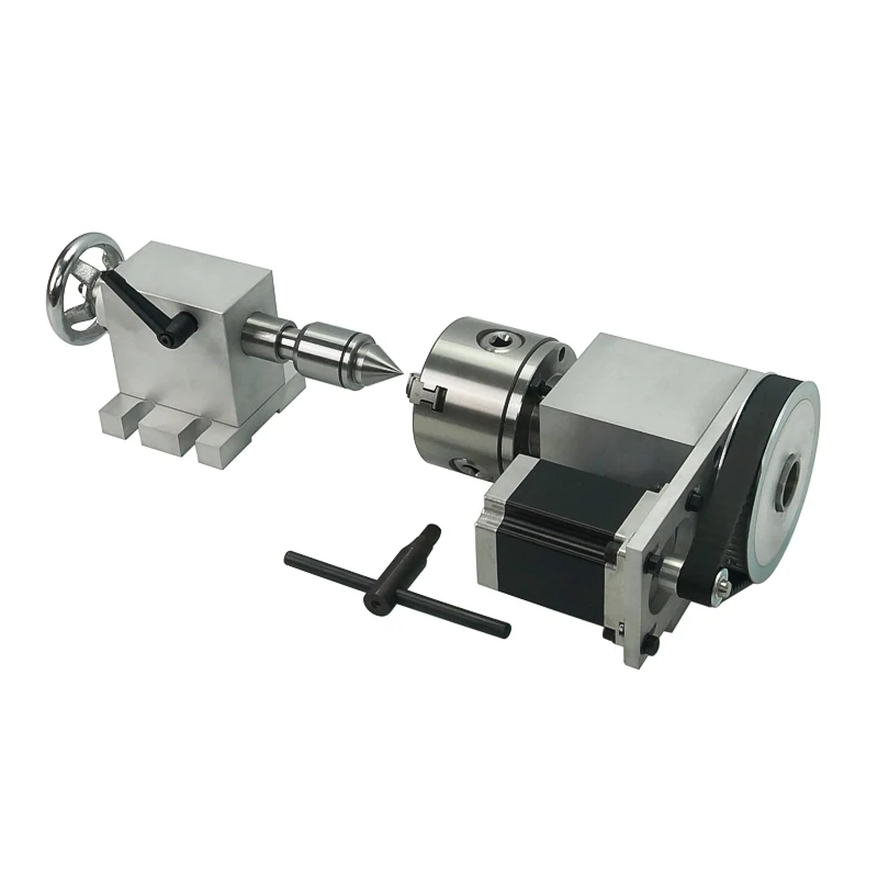 
LY K-80 CNC activity tailstock 4th Axis Rotary table with Chuck 80mm 
