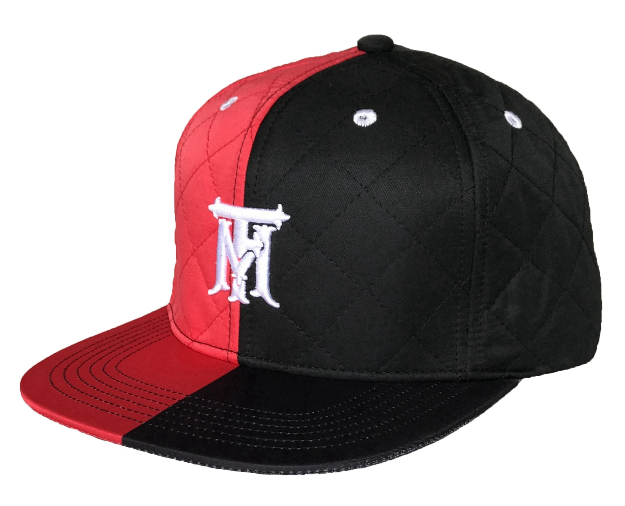 Personalize custom snapback hat, red-and-black--for-men mixed colors men cap custom logo 3D embroidery snapback cap