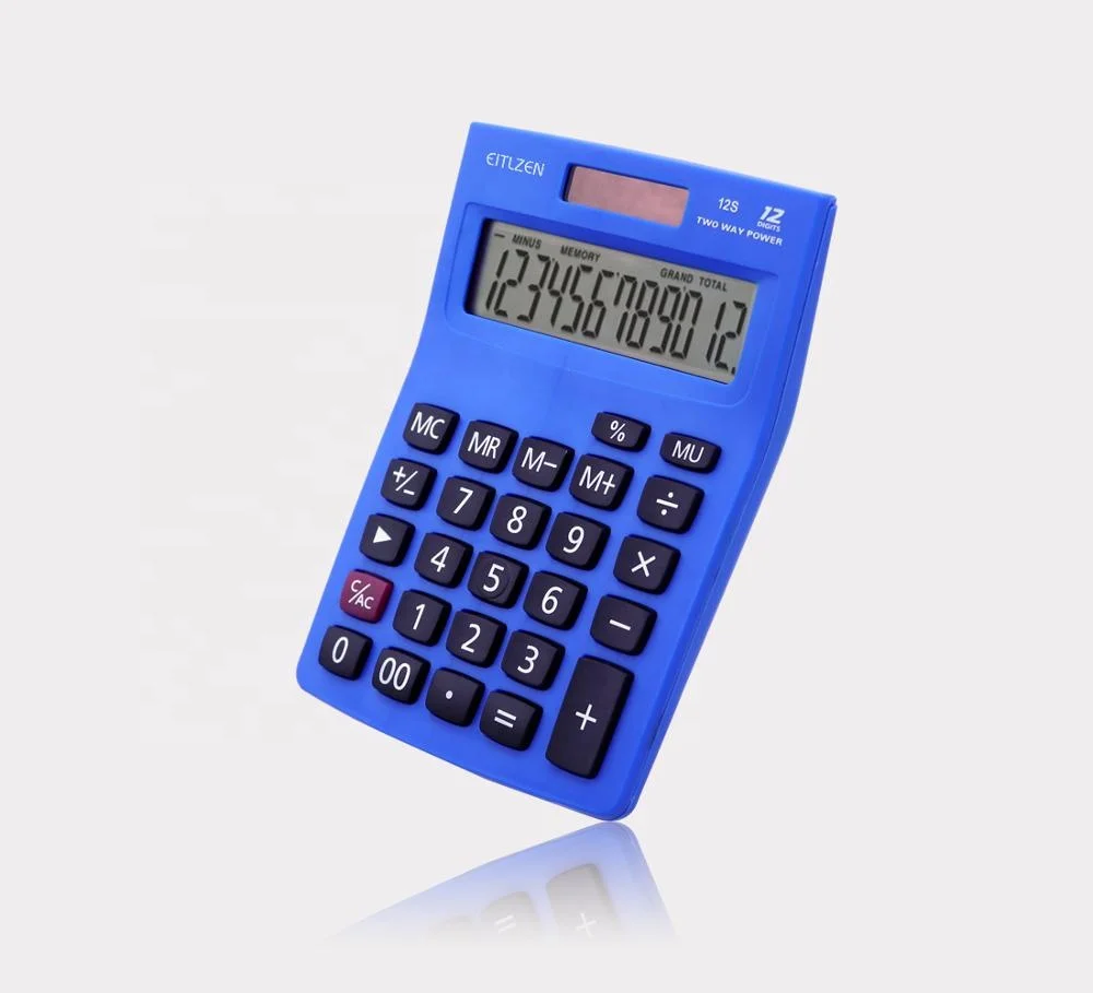 cheap colorful 12 digits solar electronic digital calculator