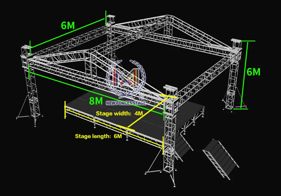 Event Party Aluminum Line Array Stage Camping Roof Top Tent Truss Display roof top tent