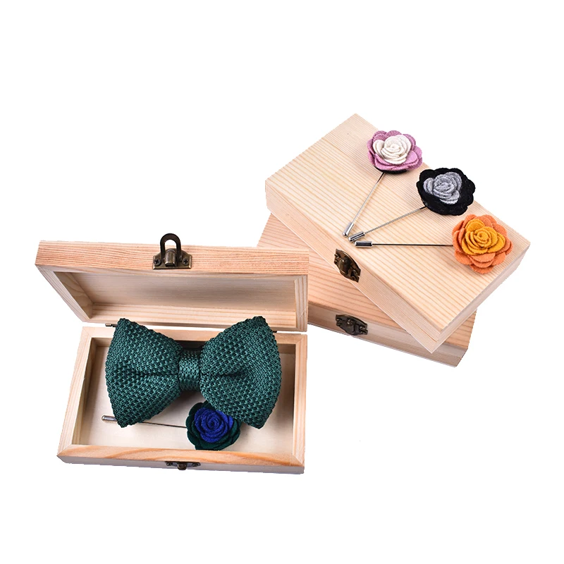 
custom top quality wooden box packaging for bow tie 