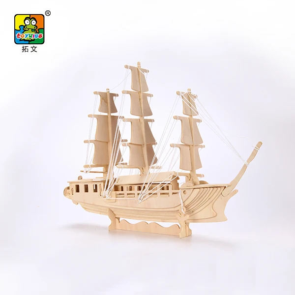 Diy 3d wood puzzle Ship Model Kit Wooden Assembly Toy cruise ship model wood boats Crafts Merchant Ship Boat Model for Teenage