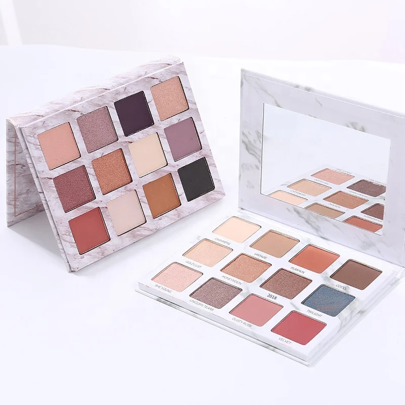 Melason Cosmetics торговая марка 12 видов цветов мраморная матовая палитра теней для век с высоким пигментом низкий минимальный заказ