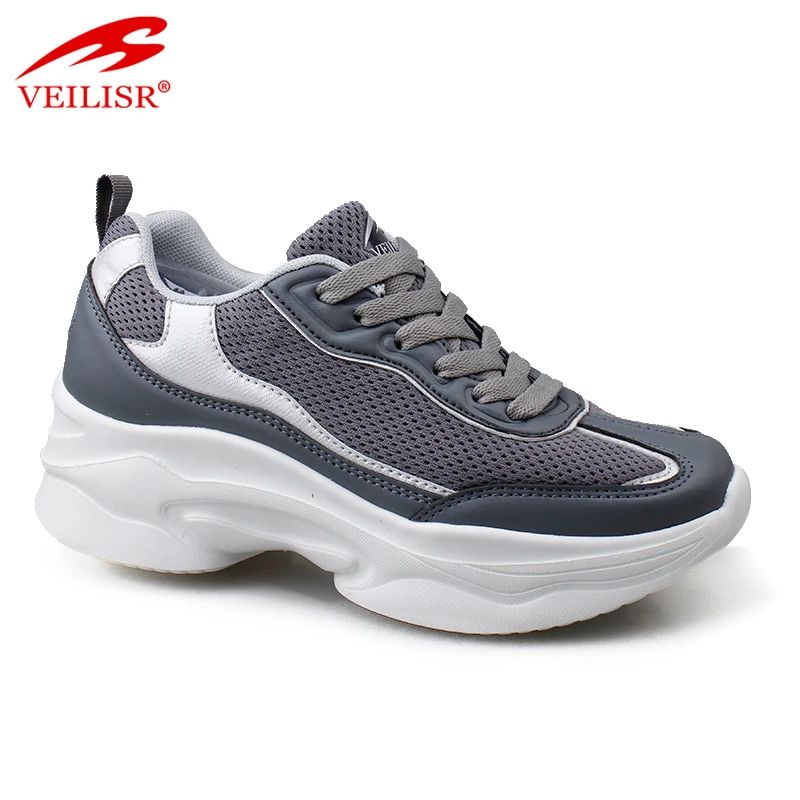 Уличная Женская Спортивная повседневная обувь из искусственной кожи, массивные женские кроссовки