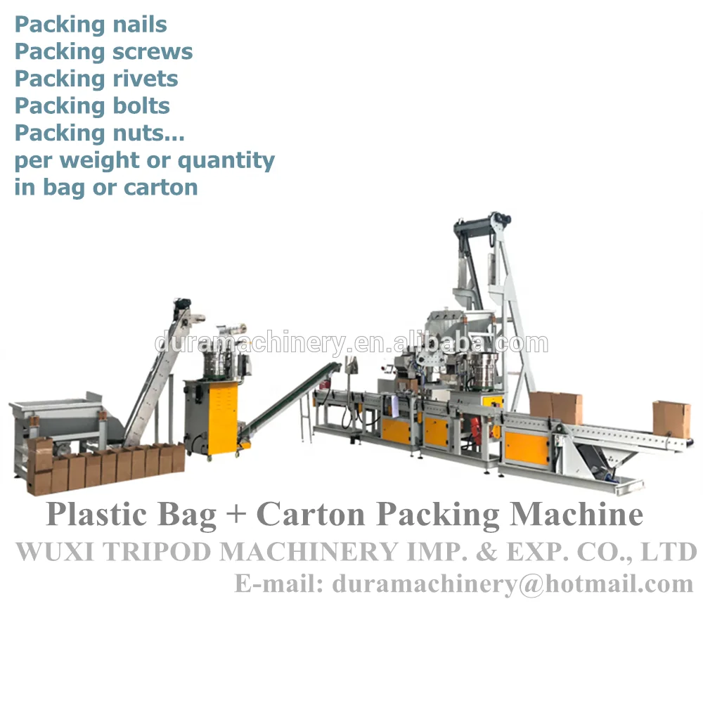 
Carton packing machine for nail, screw, rivet, bolt, nut and other hardware/workpiece/spare parts 