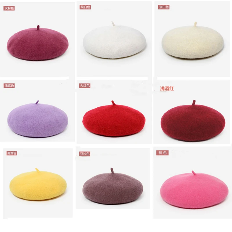 2021 New Style Women And mens black beret