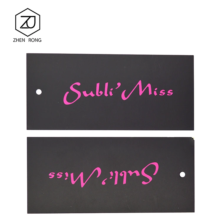 
2019 new fashion high quality embossed swing tag for clothing 