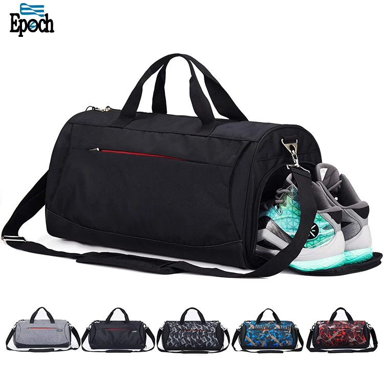 Оптовая Продажа Новый дизайн прочная вместительная Черная спортивная сумка с отделением для обуви