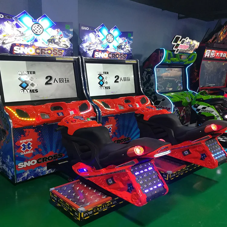 SNO Cross Motor Car Racing Game Machine|Amusement Park Coin Operated Race Car Arcade Simulator Video Machine For Sale