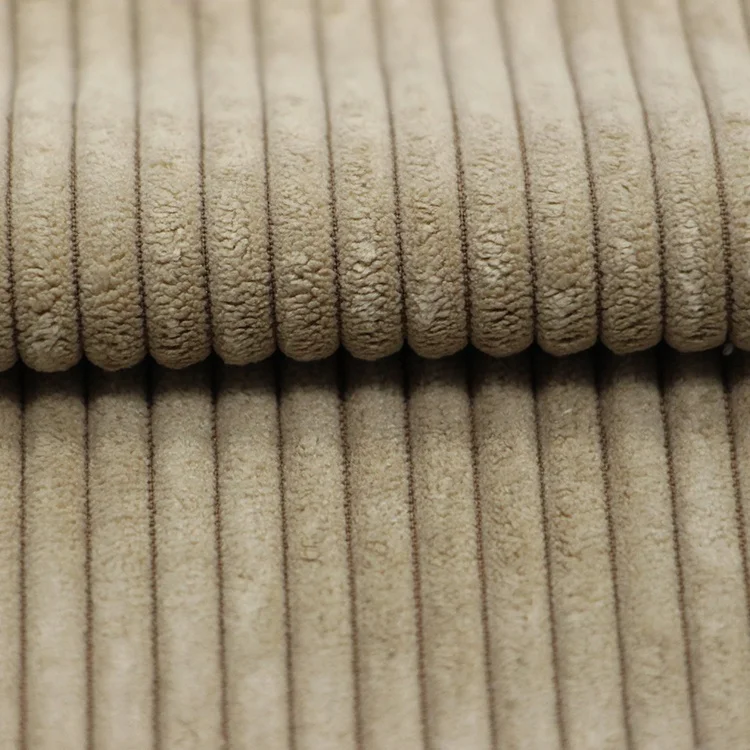 China Good Quality Classic 4.5 Wale Polyester Nylon Comfortable Medium Heavy  Corduroy Fabric for Sofa Furniture Upholstery
