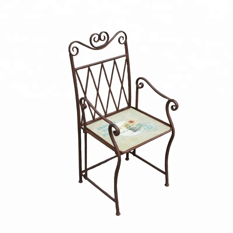 Античный металла кованые стул