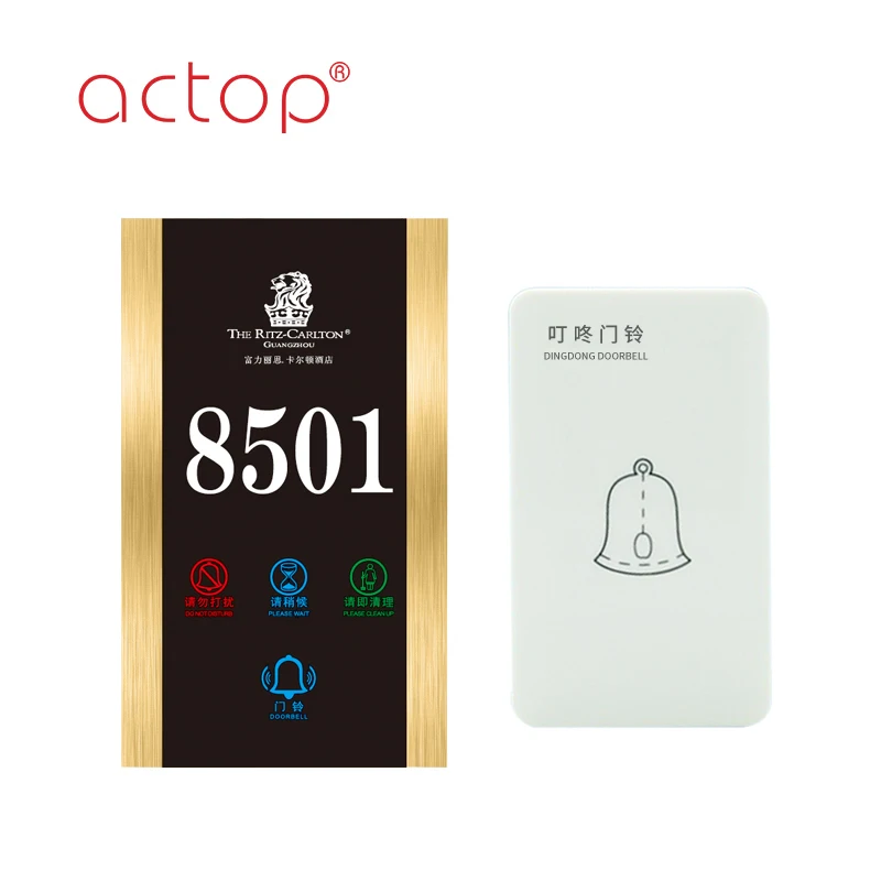 Hotel RUC room number door plate customize
