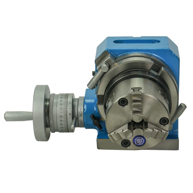 
4inch 80mm 3 jaw chuck Vertical horizontal indexing head dividing Heads for cnc milling machine 