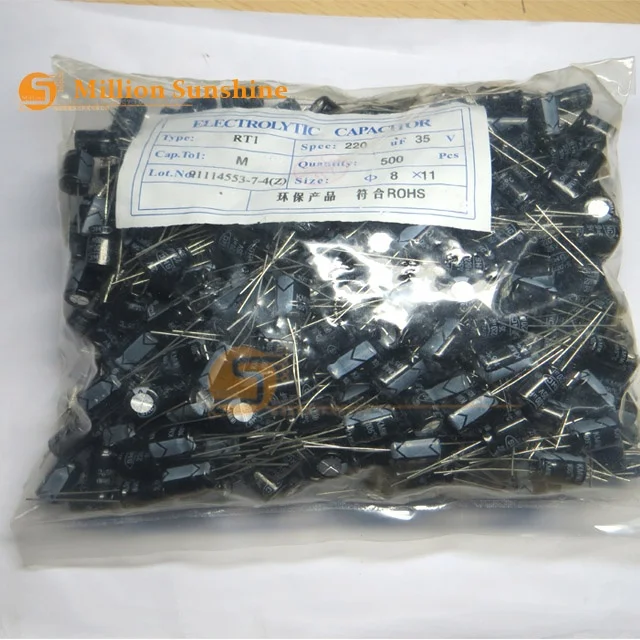 Electrolytic capacitor with 220UF 35V 8*11 ROHS product