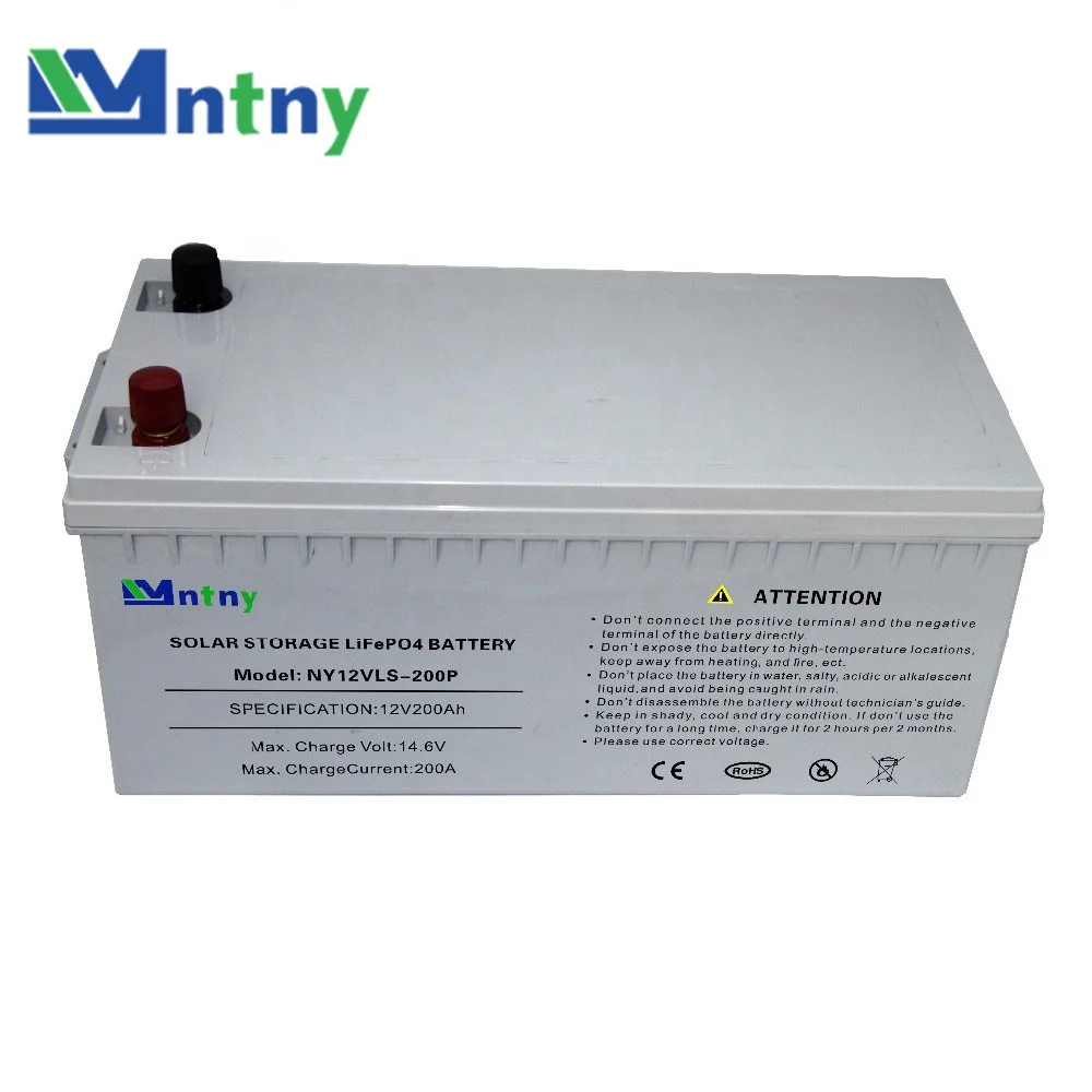 CNNTNY Lifepo4 12v 200ah Battery Pack Lipo Lithium Batteries for Solar Panel Supply