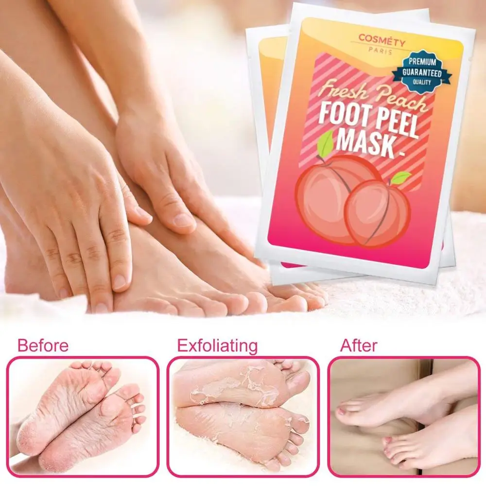 2 пары в коробке, маска для удаления мозолей и омертвевшей кожи, отшелушивающая маска для гладкой и мягкой кожи ног