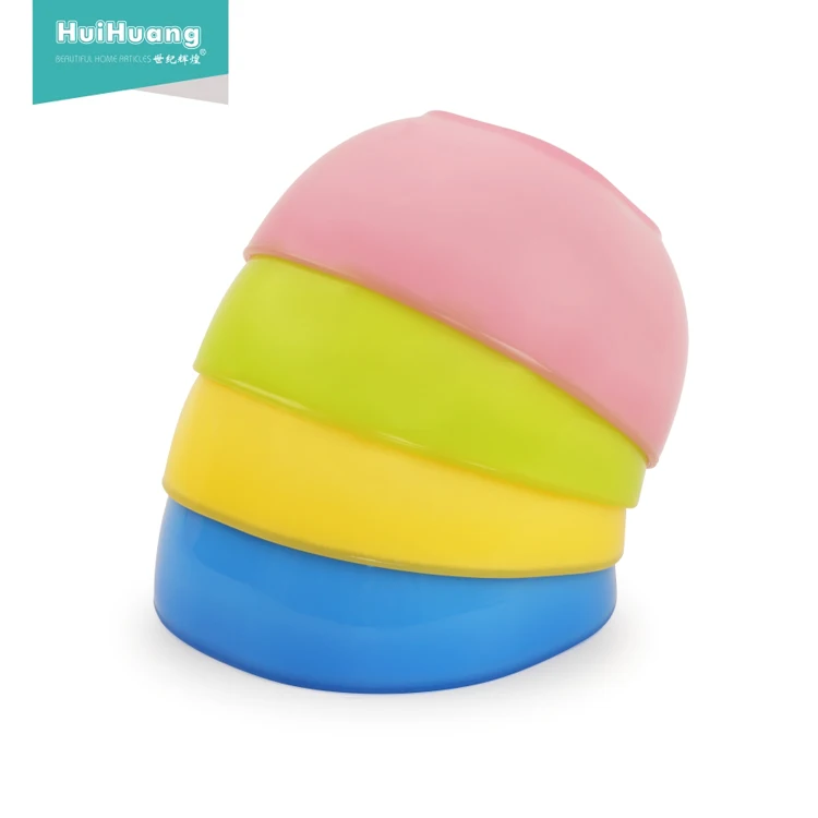 
custom cheap price kitchen microwave colorful PP double color plastic bowl set plastic soup bowl plastic salad bowl 