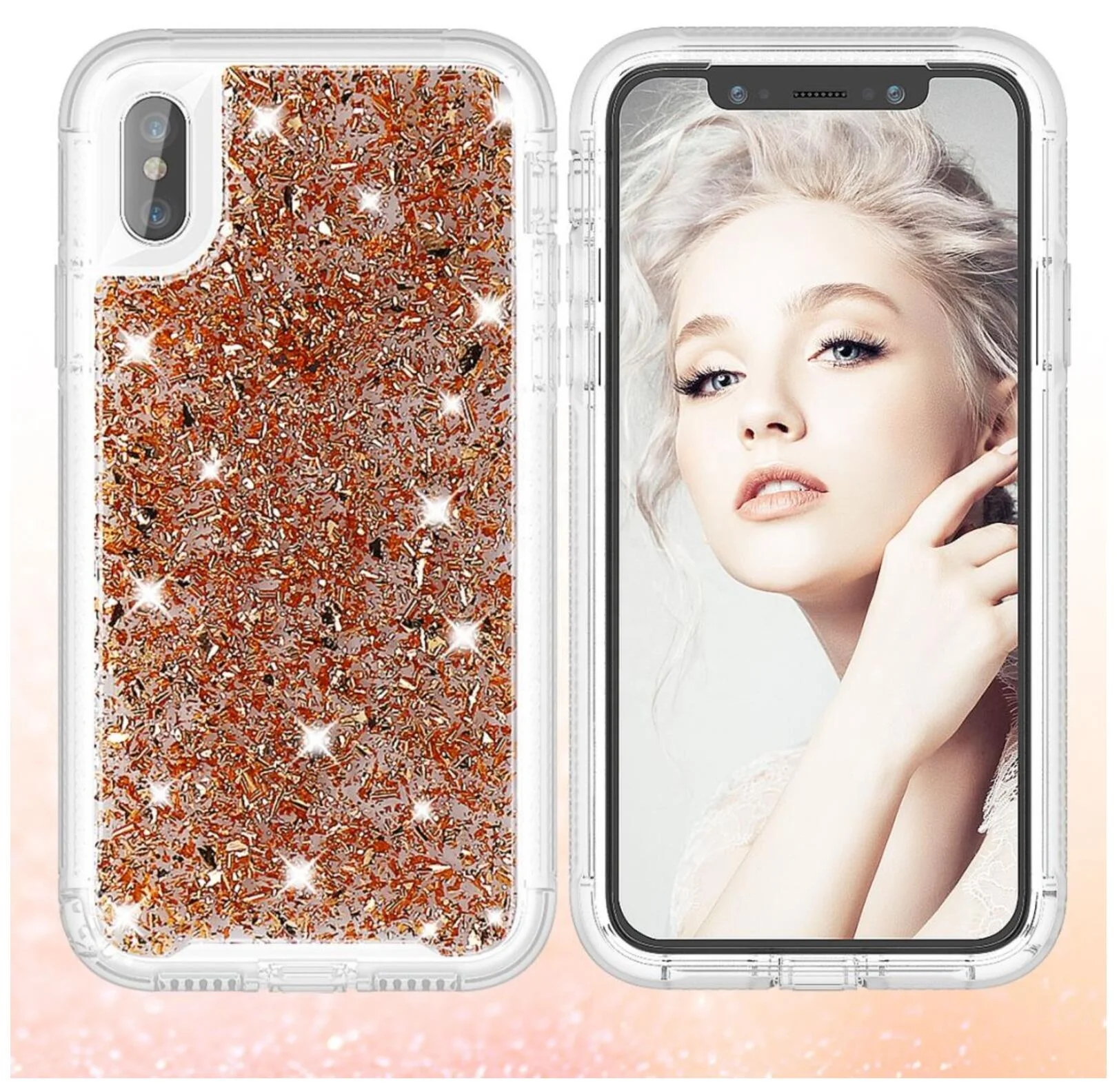 
3 in 1 Bling Protective Phone Case 