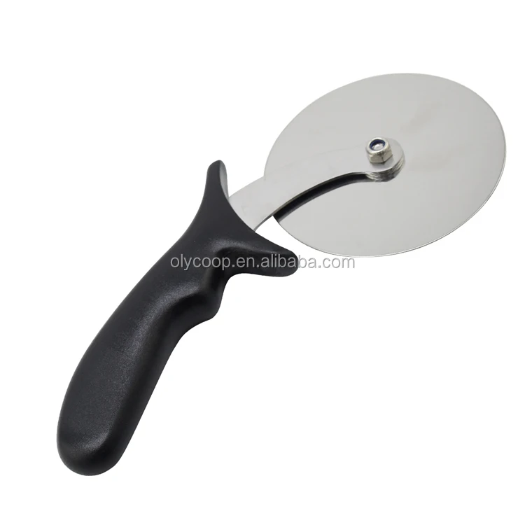 Pizza wheel and slicer knife 10cm Round Stainless Steel pizza cutter blade with customized PP handle