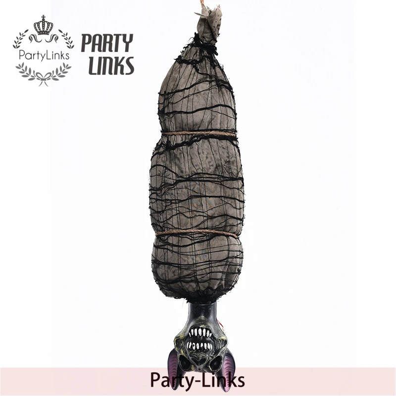 Led Horror Hanging  Flying Specter Mummy Ghost With Scary Light Up Eyes For Halloween Masquerade Props Decorations