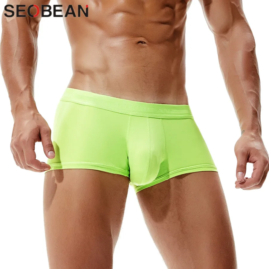 Wholesale Male Panties Solid Boxer Men Underwear U Convex Pouch Sexy Low Waist Underpants Men Boxer Shorts