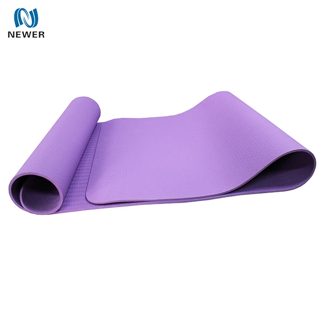 Высококачественные противоскользящие двусторонние декоративные нетоксичные рулоны из материала с принтом на заказ коврик для занятий фитнесом и йогой из ТПЭ