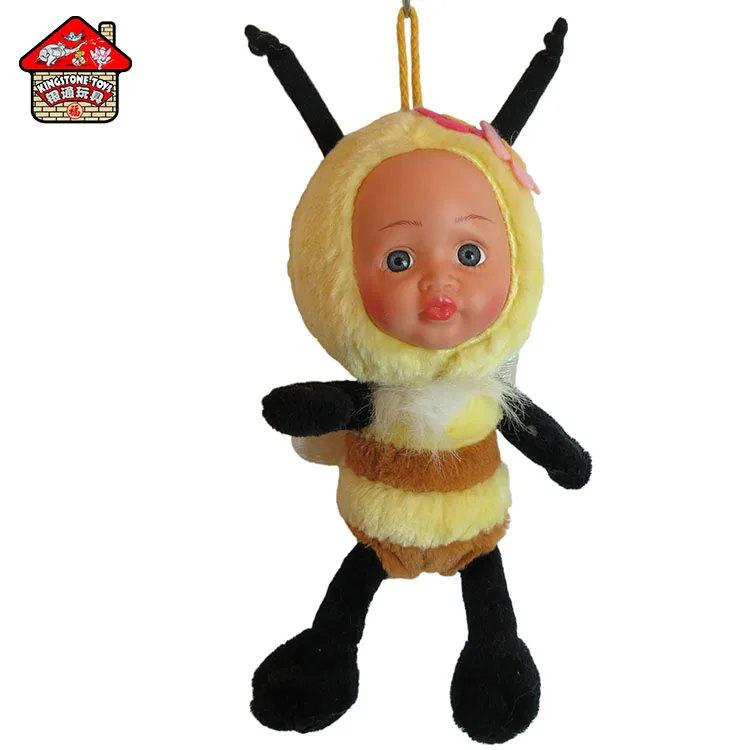 High Quality Plush Doll Toy Insect Maya Bee Custom Lovely Stuffed Toy Face for Promotional Baby Toy Bee with Rubber