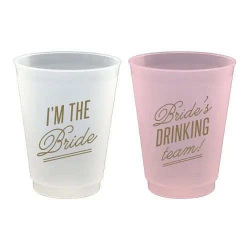 Im the Bride & Brides Drinking Team Frost Flex Cups