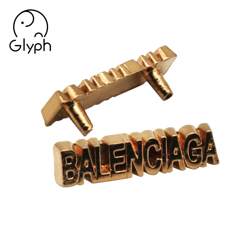 Clothing Hardware accessories custom metal logo label tag, brand label sticker name plate for bags