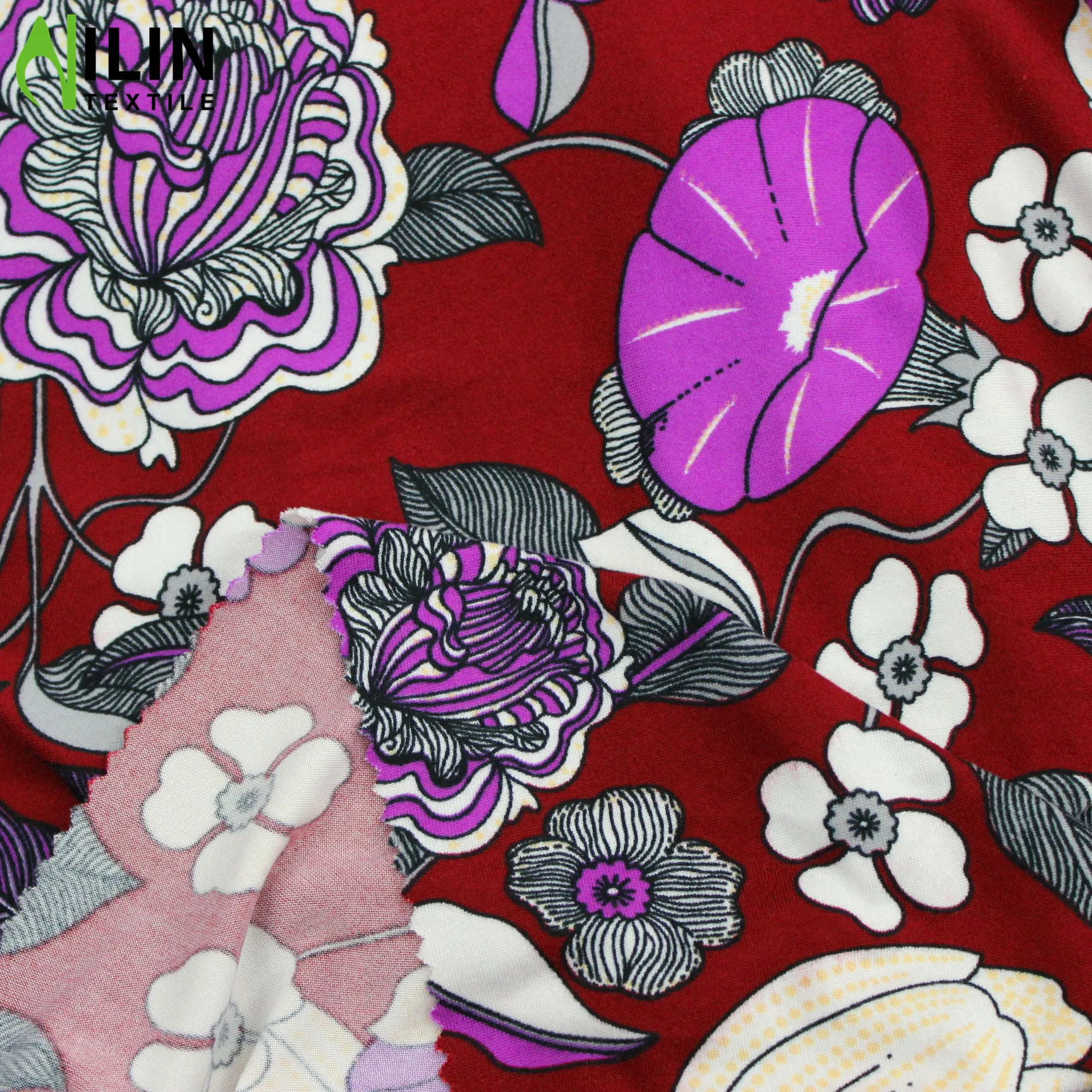 DBP Floral printed fabrics brush dty stretch fabric for legging