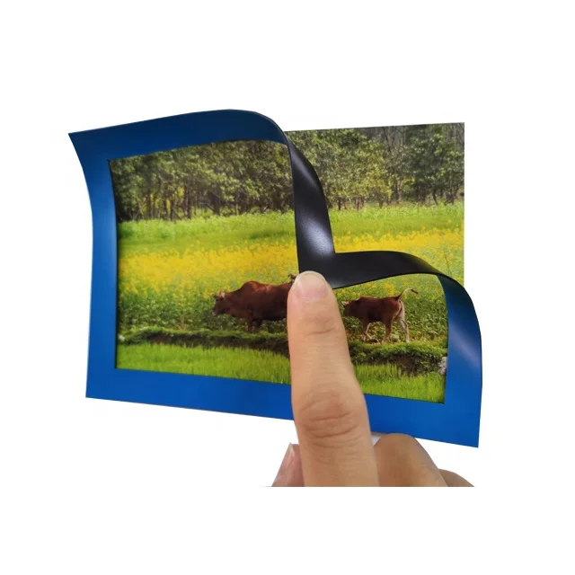 Customized size flexible funny PVC fridge 5*5 inches magnetic photo frame