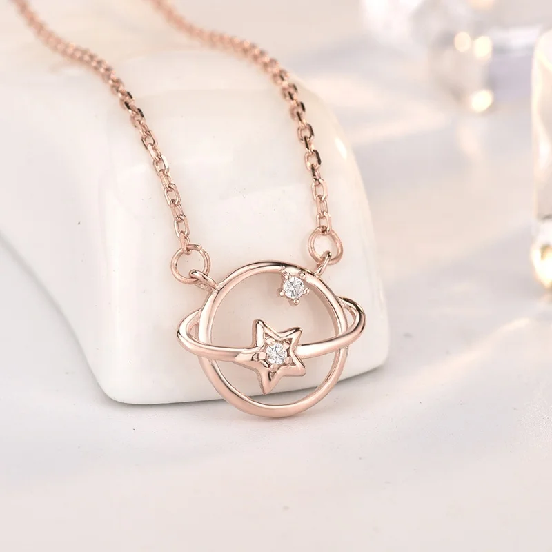 ML17 Miss mysterious jewelry cheap 925 italy micro pave diamond locket planet necklace jewelry dream catcher necklace chain