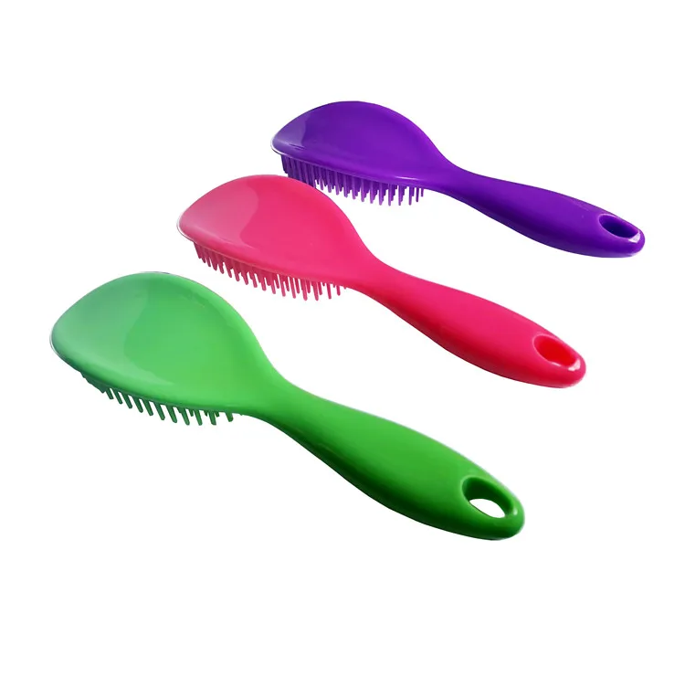 Pp Customized 2019 Hot Twist Sponge Detangler Big Square Novel Vent Hair Brush Round Plastic Nylon Laser