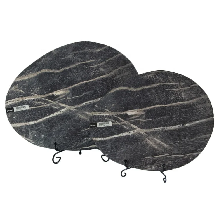 Light luxury style restaurant hotel used golden decoration ceramic dinner charger plate