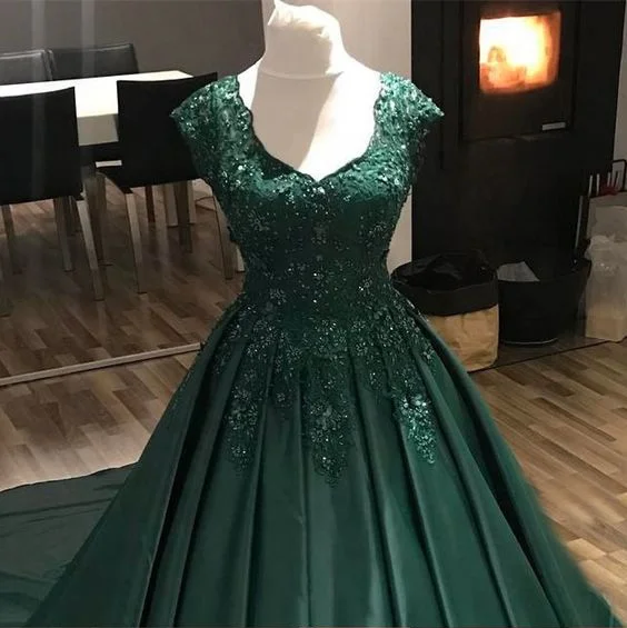 Arabic Real Photo Bridal Ball Gown Green Wedding Dress