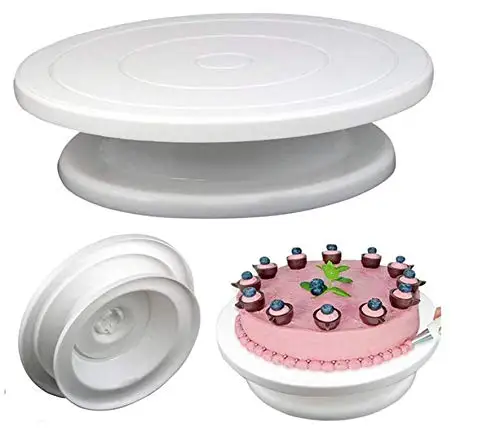Food-Grade 11' Round Revolving Cake Decorating Stand/ Cake Turntable for Cookies Cupcake