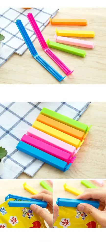 Печать логотипа на заказ, Кухонное хранилище для пищевых продуктов, герметичные пакеты, зажимы, зажим, пластиковый инструмент