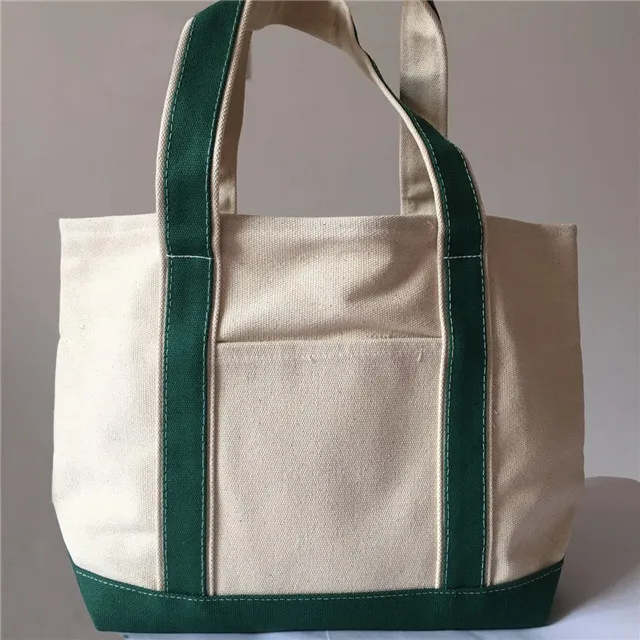 Customized logo Heavy Duty 18oz Cotton Canvas Tote Bag Shopping Bag