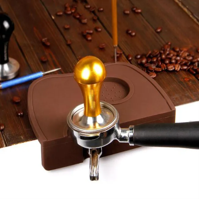 Espresso Coffee Tamp Mat. Fluted Silicone Coffee Tampering Corner Pad /Mat Tool