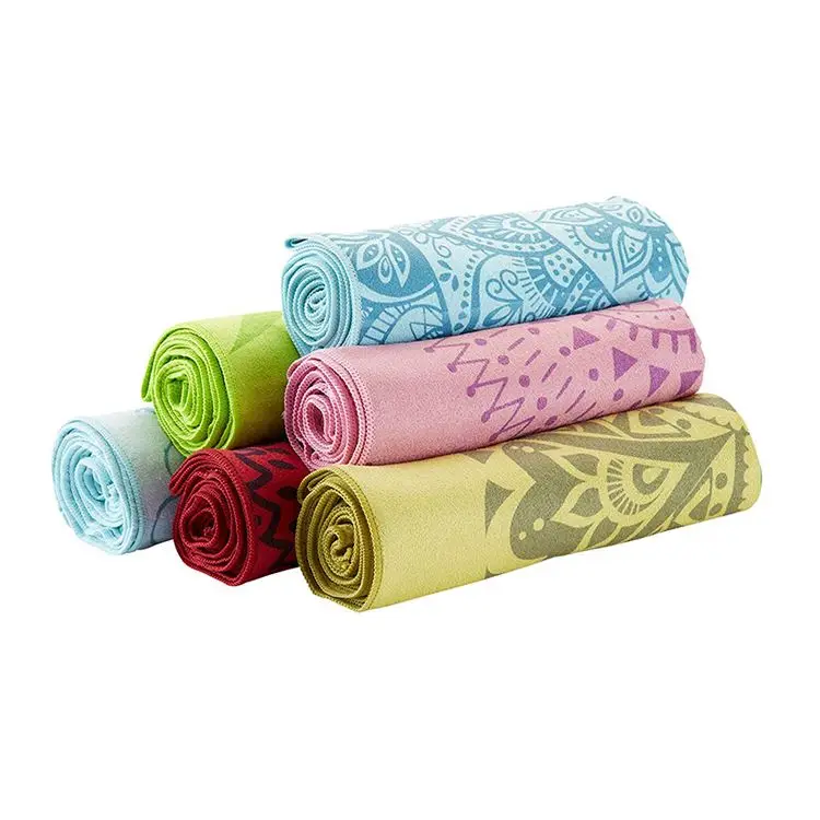 Anti-Slipping Superfine Fiber Hot Yoga Mat Towel Ideal For Hot Yoga, Bikram, Pilates