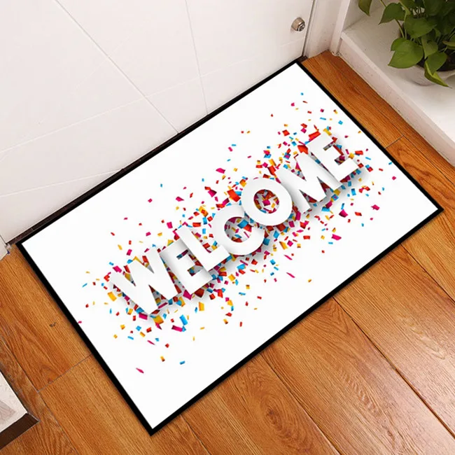 Door Mat Non-slip Floor Mat Rubber Outdoor Indoor Custom Logo Transfer Printing CLASSIC Adults Custom Carpet (square) Oriental