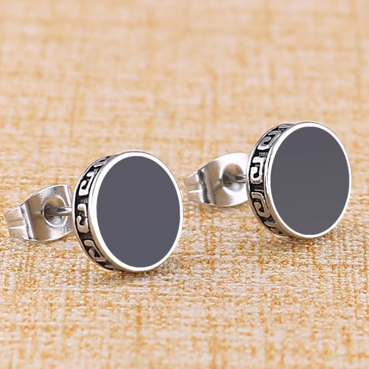 Punk Anti allergy Piercing Ear Stud Male Fashion Jewelry Best Gifts Unisex Barbell Surgical Steel Men Earrings