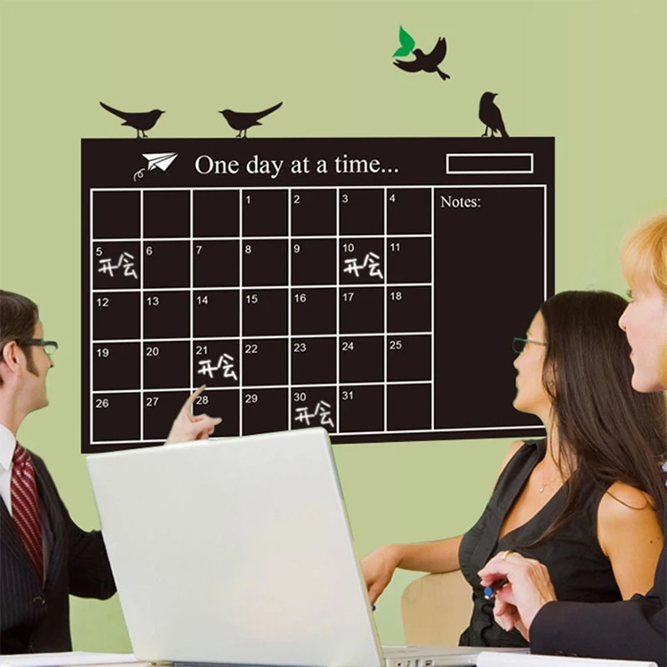 Главная офисная Доска стикер Большой Доска Для Вытирания насухо месяц магнитные DIY календарь Наклейки на стены