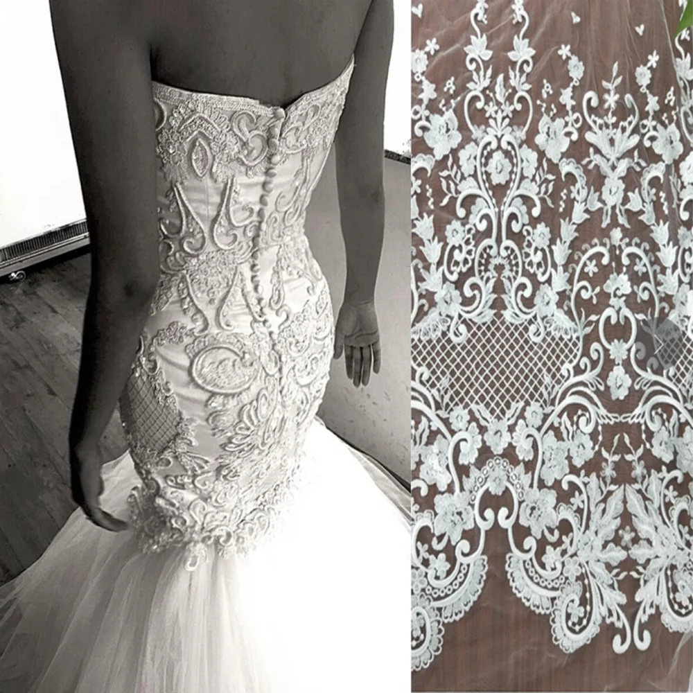 Lace Mermaid Wedding Gowns Luxury Dubai Bridal Gowns 2021 Vestido de novia Sexy African Wedding Gowns Fishtail Wedding Dresses