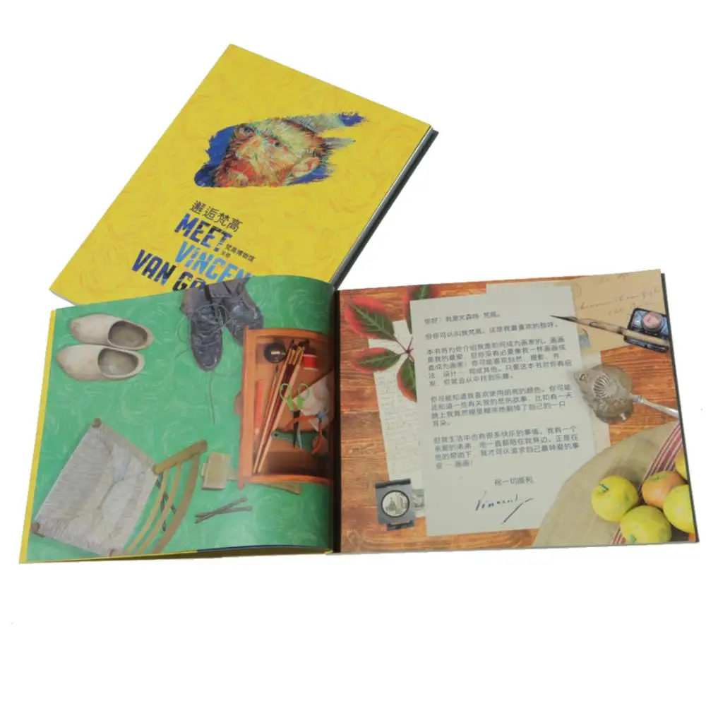 
Hot Sale Custom Cheap Soft Cover Book Printing Service Van Gogh Story Book Printing 