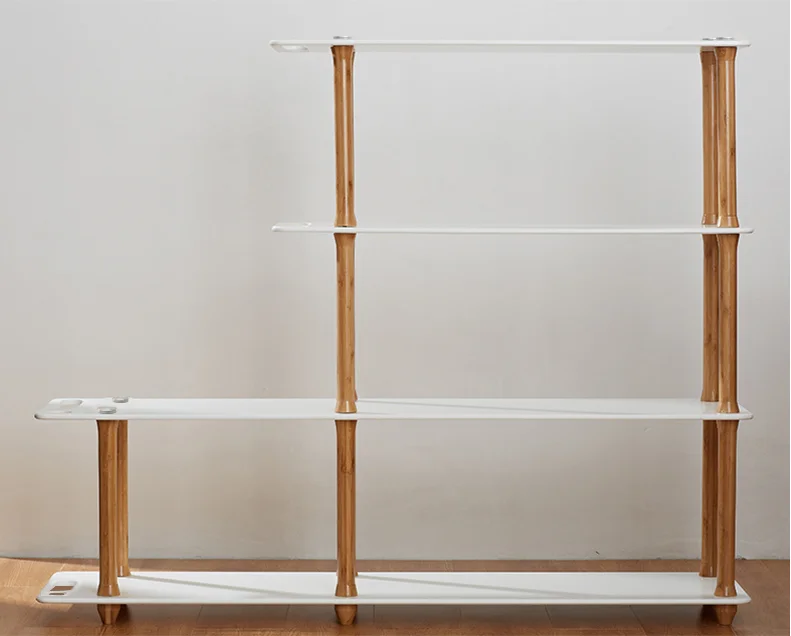 four tiers bamboo shelves bamboo racks